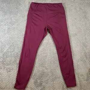 Avia Leggings Womens Size Large 12-14 Purple Ankle Gym Athleisure Yoga Pants